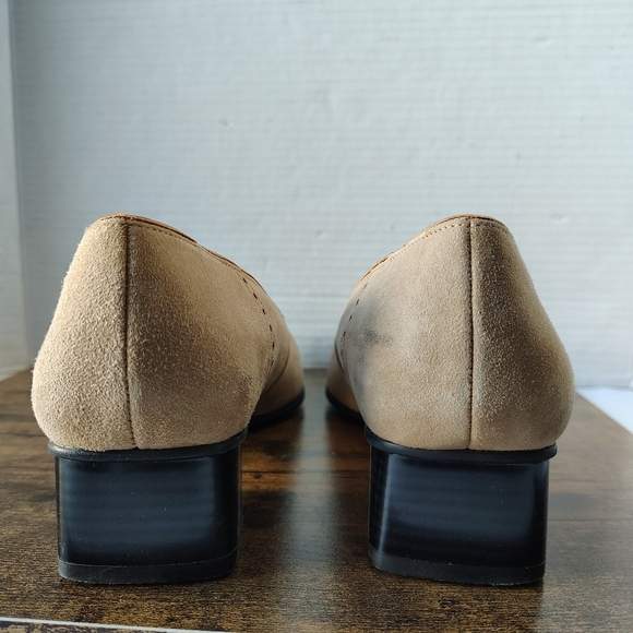 Jenny By Ara Leather Suede Heel Pumps US 10 G Womens Classic Block Heel Pumps - Picture 6 of 17